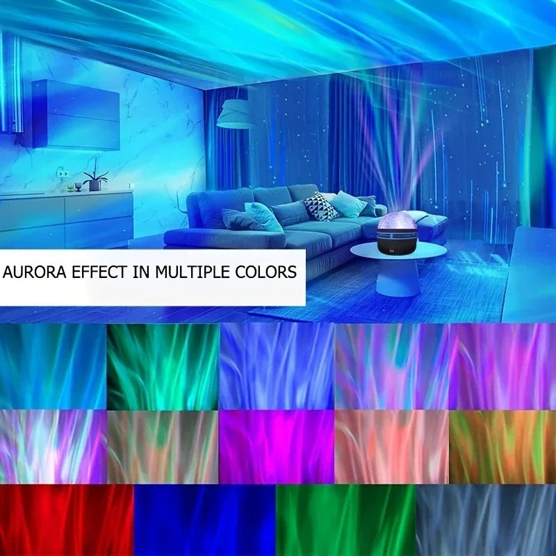 Remote Controlled Northern Lights and Ocean Waves Projector Lamp