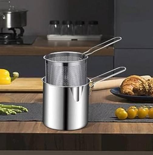 Stainless Steel Deep Frying Pot 1.5ltr