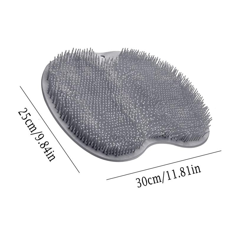 Silicone Shower Foot Scrubber Mat with Wall-Mounted Suction Cups