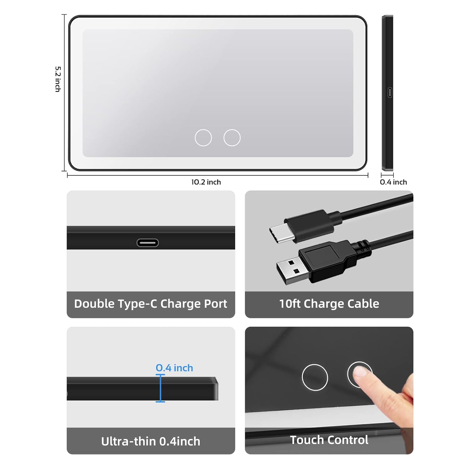LuxeView™ Car Vanity Mirror