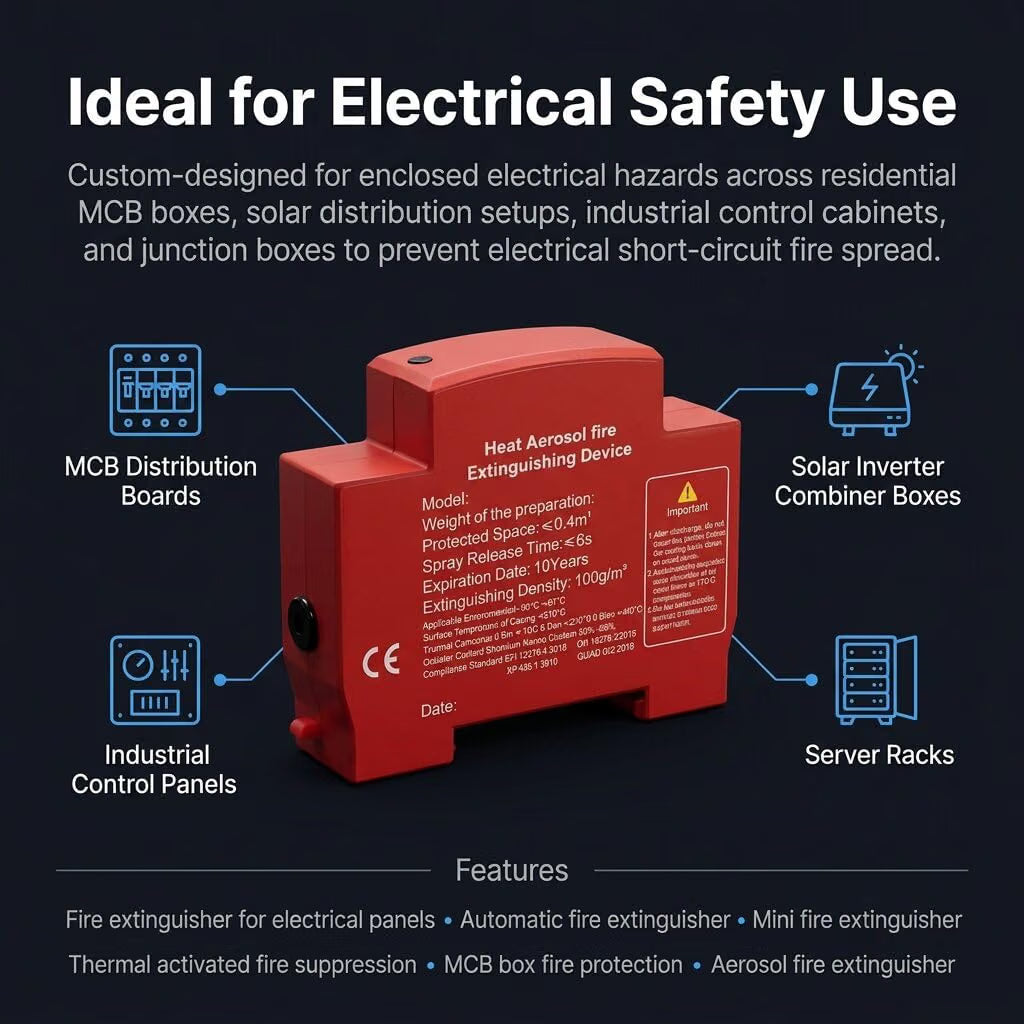 IgnisGuard™ - Heat-Activated Aerosol Fire Suppression Device for Electrical Panels & DB Boxes