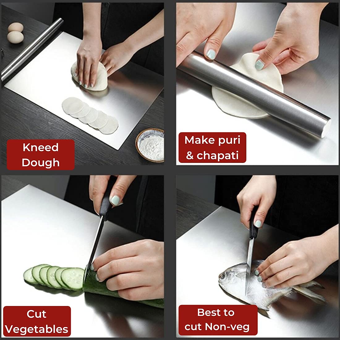Premium Stainless Steel Chopping Board