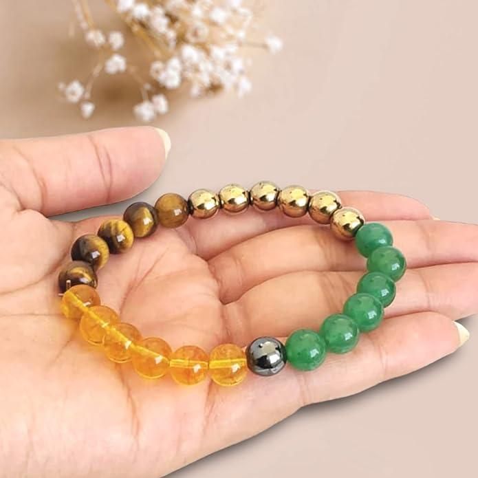 Natural Money Beads Bracelet – Attract Wealth, Success & Positive Energy