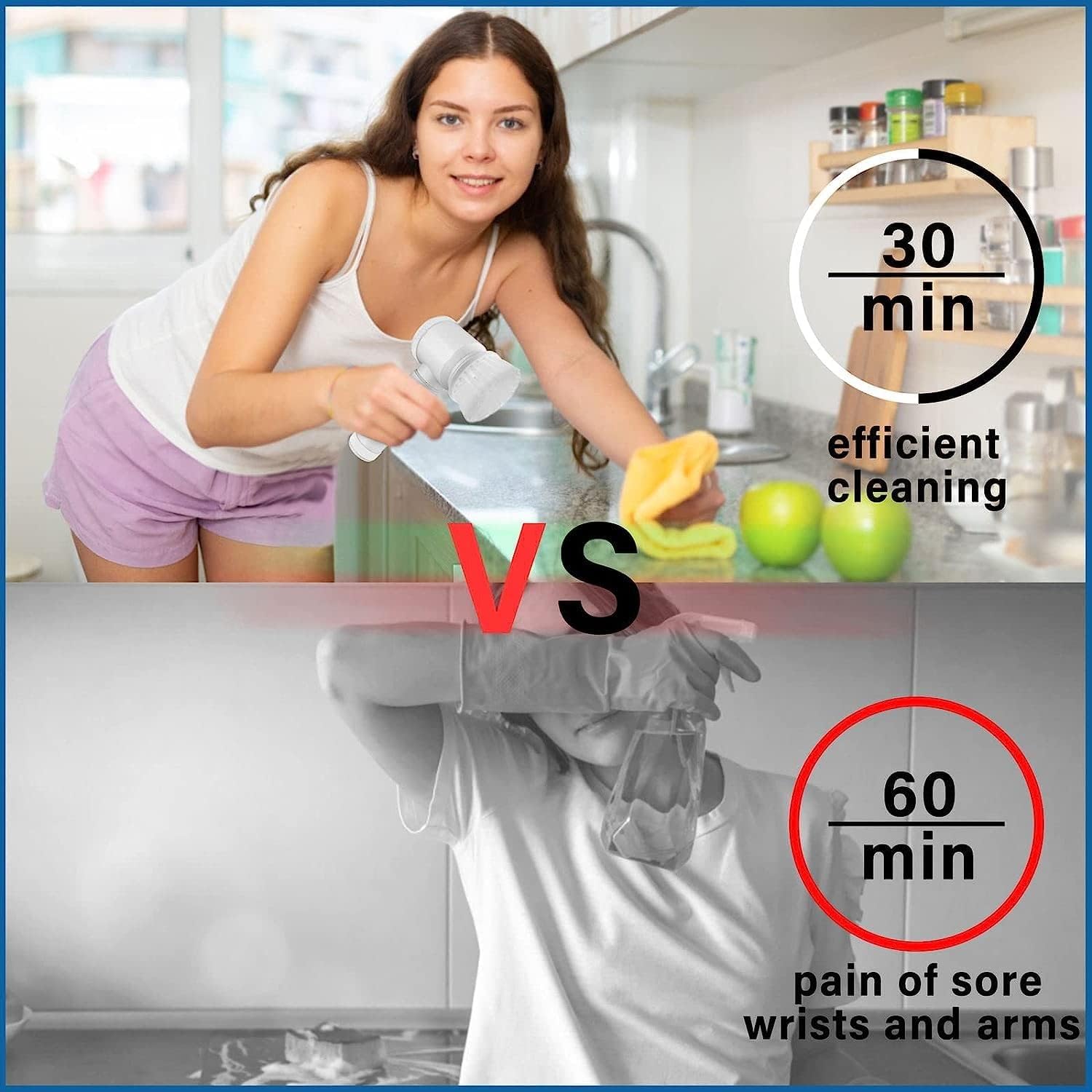 SpinScrub™ – 5-in-1 Spin Brush | For Tiles, Corners & More | Daily Cleaning