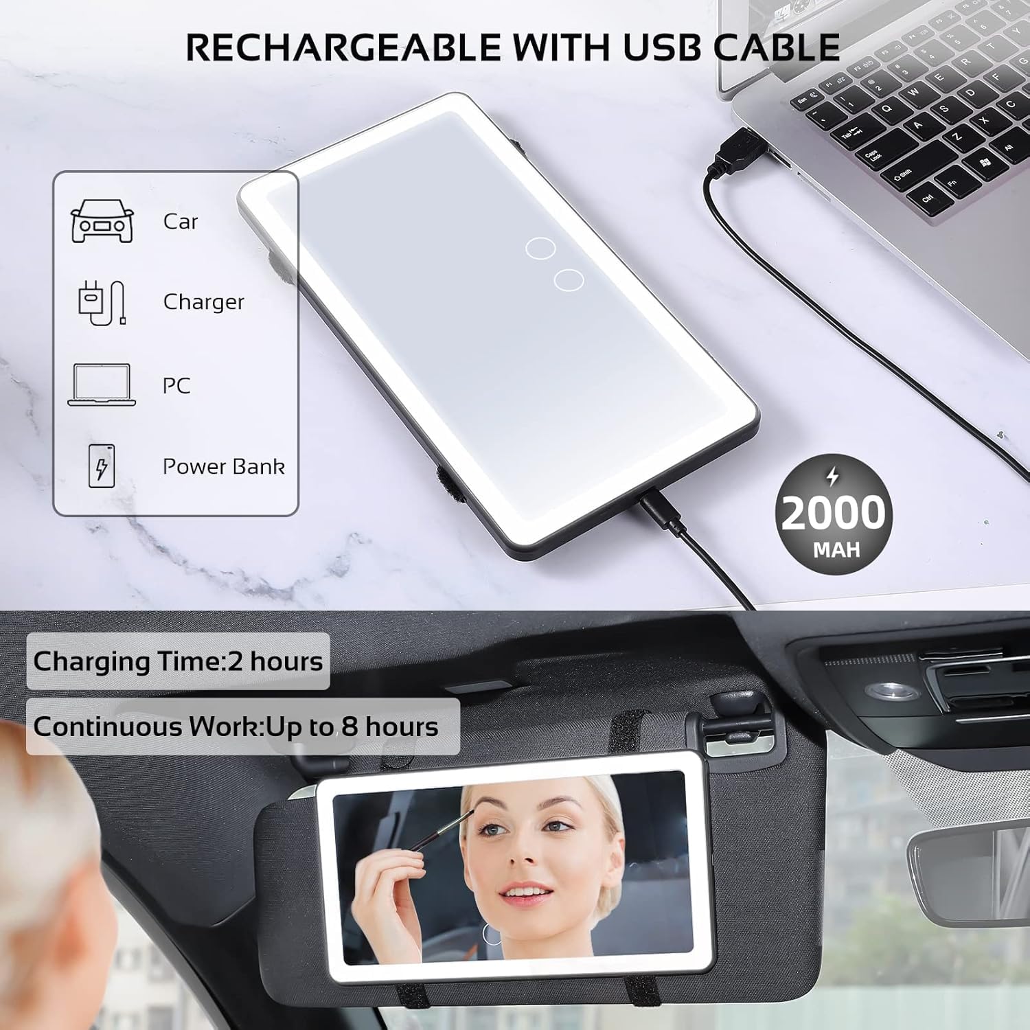 LuxeView™ Car Vanity Mirror