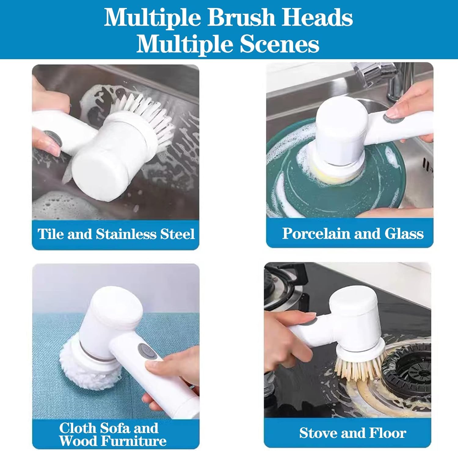 SpinScrub™ – 5-in-1 Spin Brush | For Tiles, Corners & More | Daily Cleaning