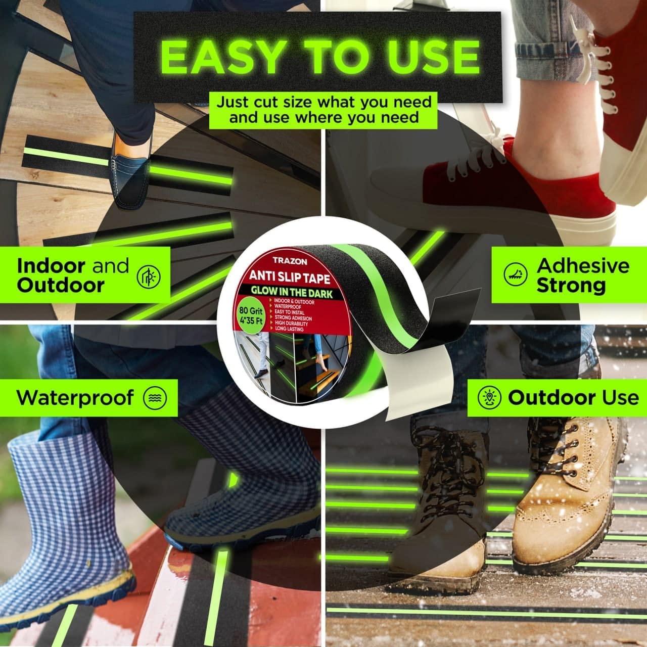 Anti Slip Tape for Stairs Outdoor/Indoor Waterproof (5 meter)