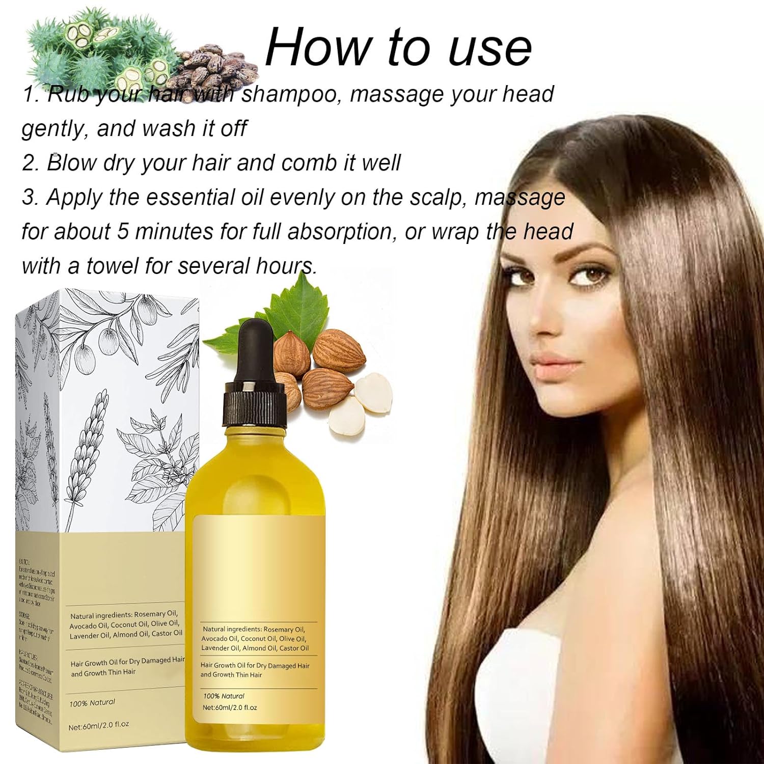 Organic Natural Hair Growth Oil | ⚡Buy 1 Get 1 Free⚡