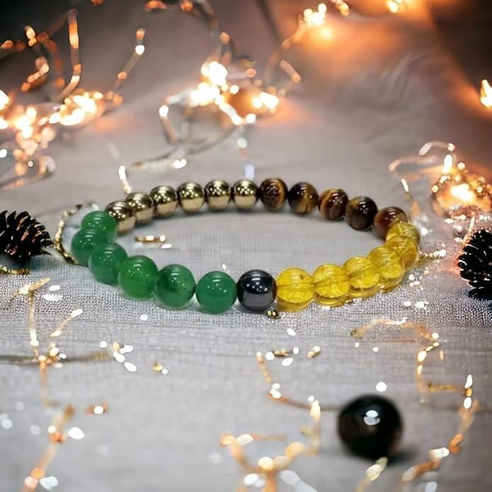 Natural Money Beads Bracelet – Attract Wealth, Success & Positive Energy