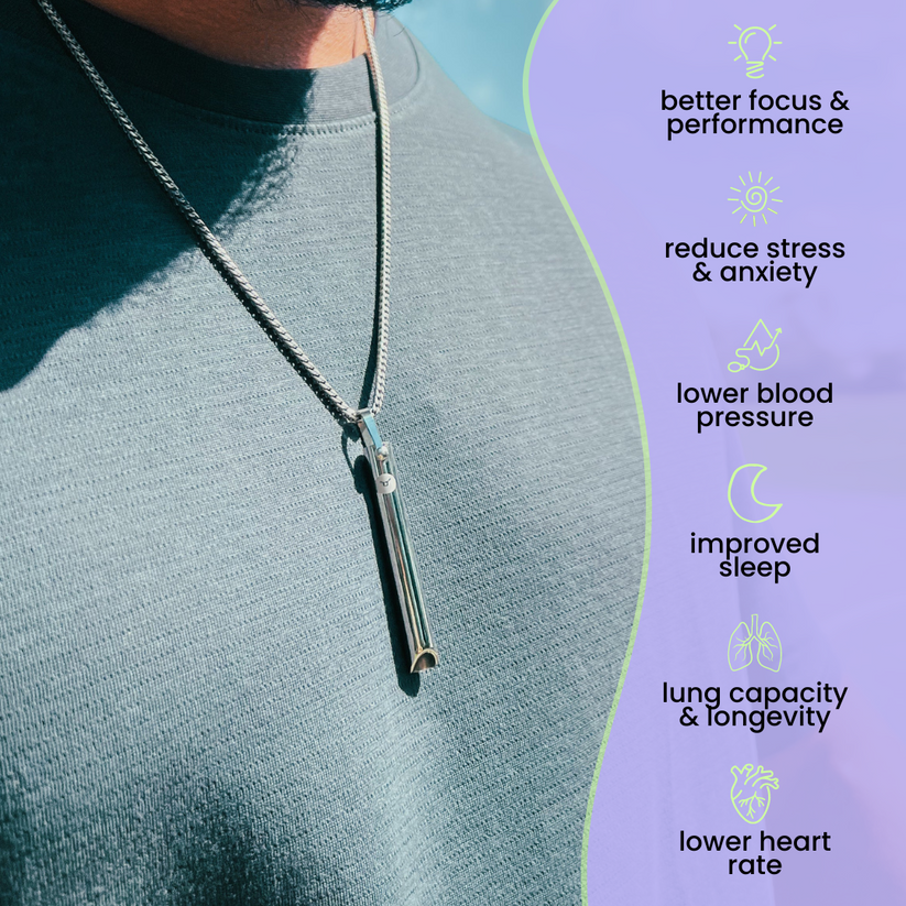 Breathing Stress Relief Necklaces for Anxiety Relief, Stop Smoking Aid, Meditation, Therapy