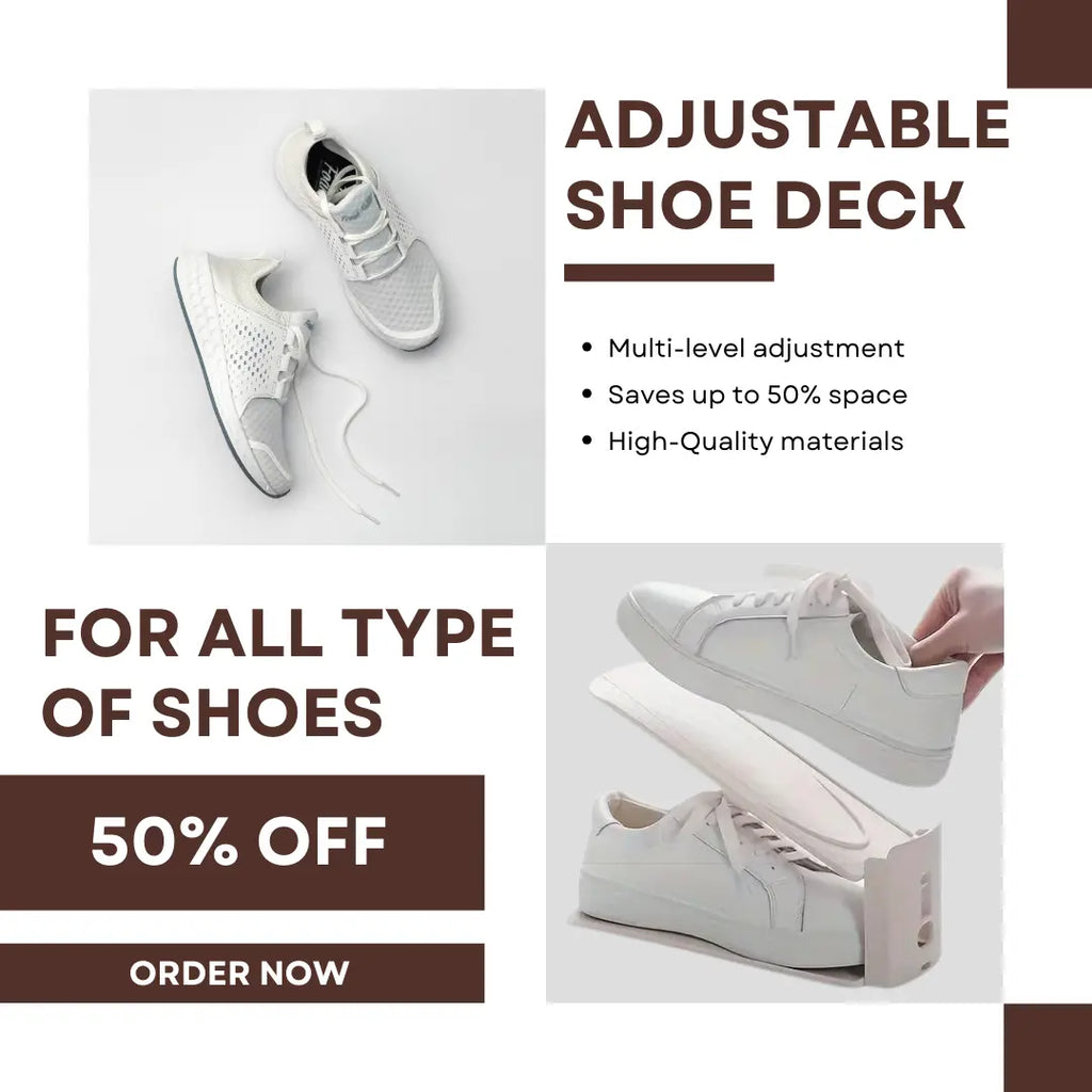 Shoe Organizer - The Adjustable Shoe Rack Space Saver (Pack Of 6)