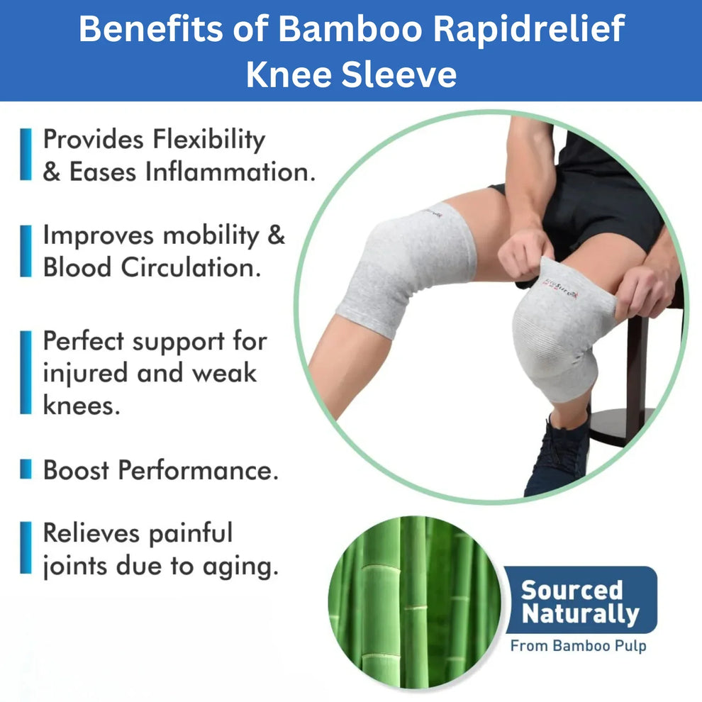Pain Relief Bamboo Charcoal Compression Knee Sleeve ( BUY 1 GET 1 FREE )