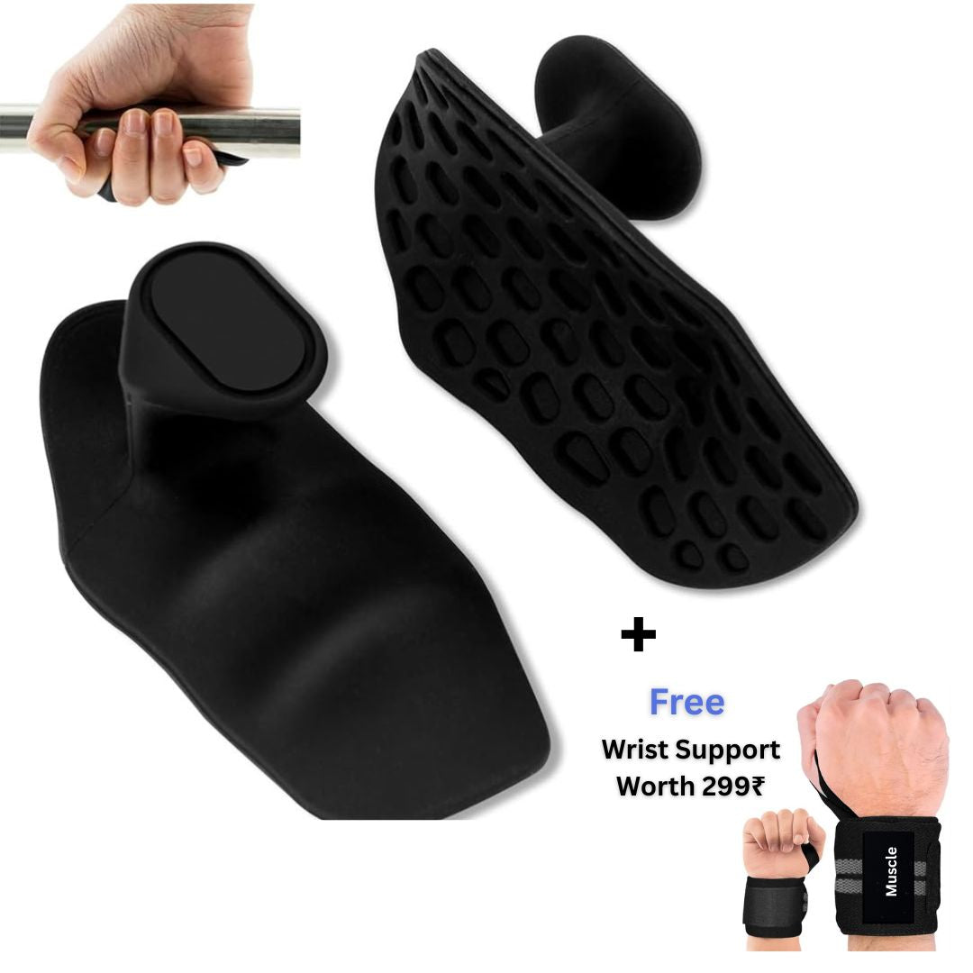 Anti-Slip Ergonomic Hand Grips (1 Pair) - Black