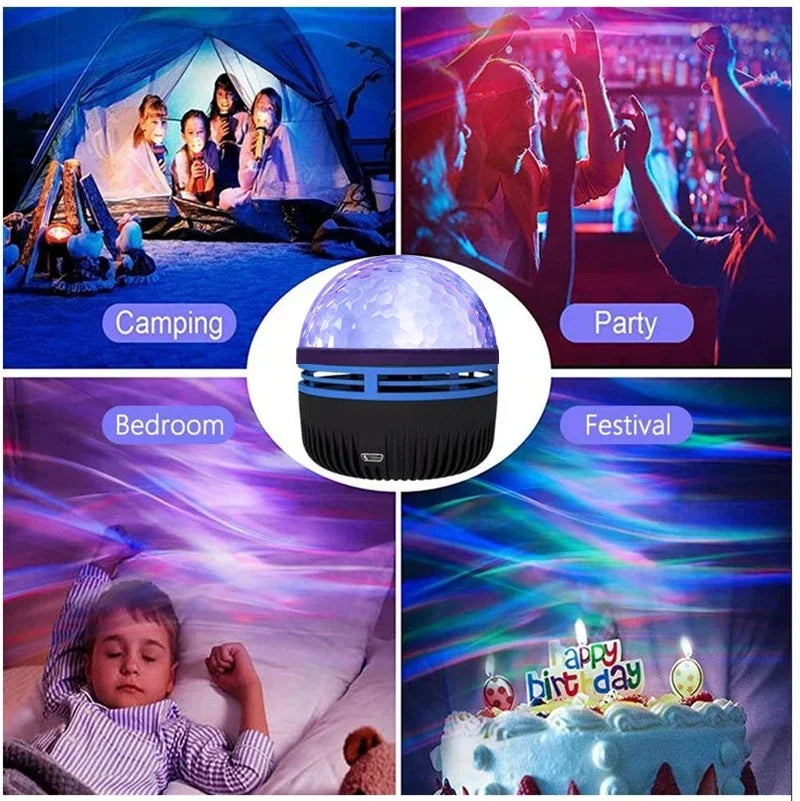 Remote Controlled Northern Lights and Ocean Waves Projector Lamp