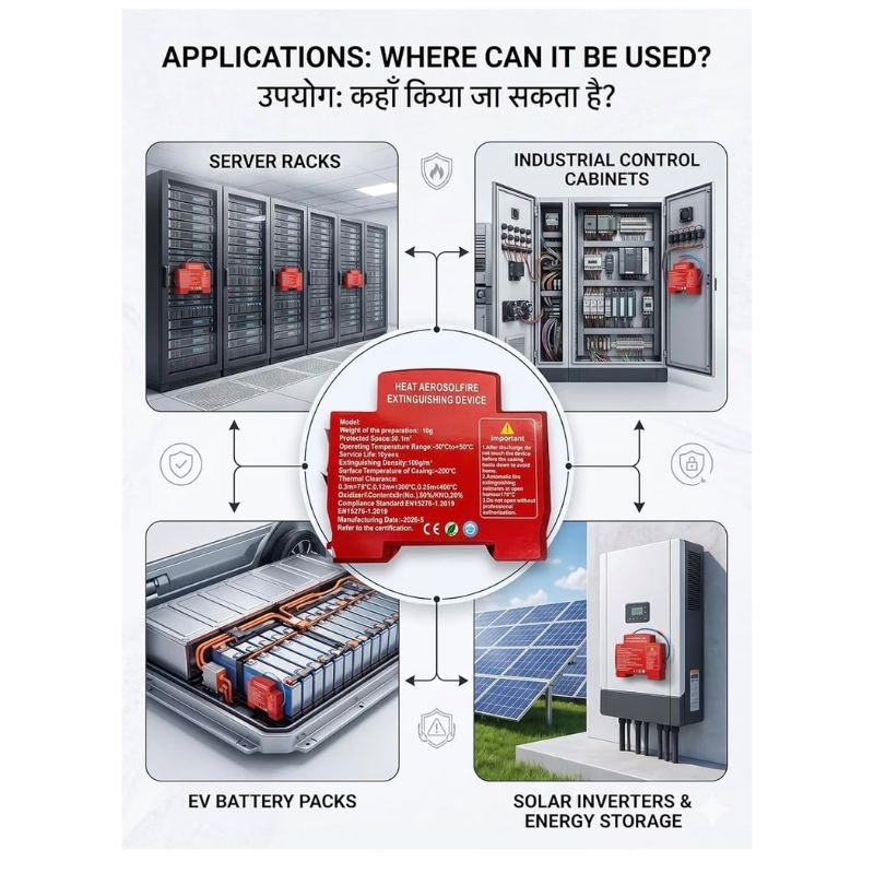 IgnisGuard™ - Heat-Activated Aerosol Fire Suppression Device for Electrical Panels & DB Boxes