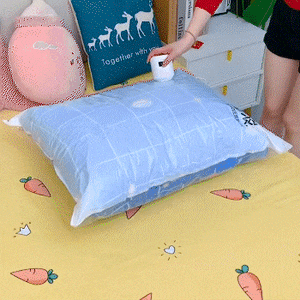 Reusable Vacuum Storage Bags (PACK OF 5) + FREE VACUUM PUMP