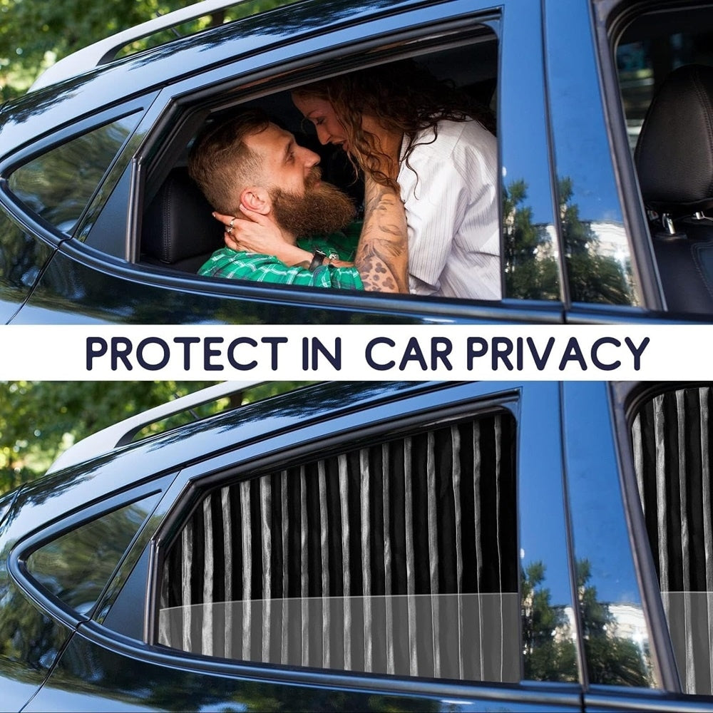 Magnetic Car Window Sunshades (4 Pcs) - Black