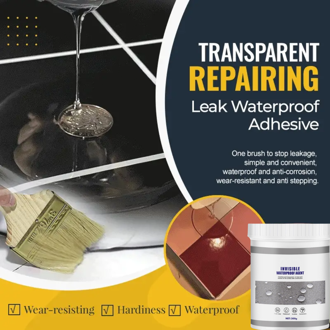 Strong Waterproof Glue with FREE BRUSH