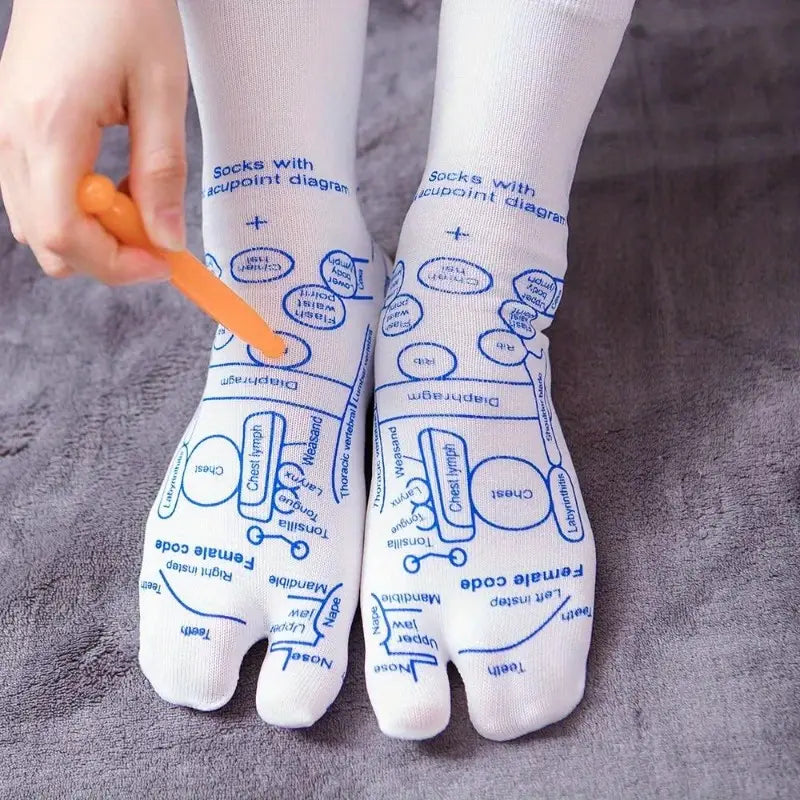 Foot Reflexology Socks (2 Socks + 1 Stick)