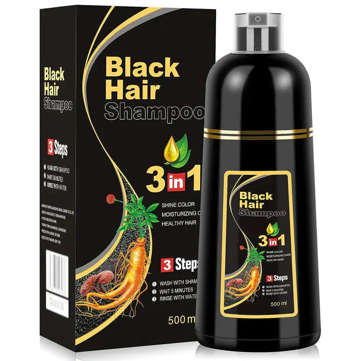 3-IN-1 AYURVEDIC BLACK HAIR DYE SHAMPOO - (Buy 1 Get 1 Free)