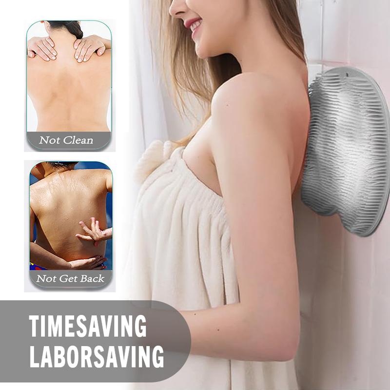 Silicone Shower Foot Scrubber Mat with Wall-Mounted Suction Cups