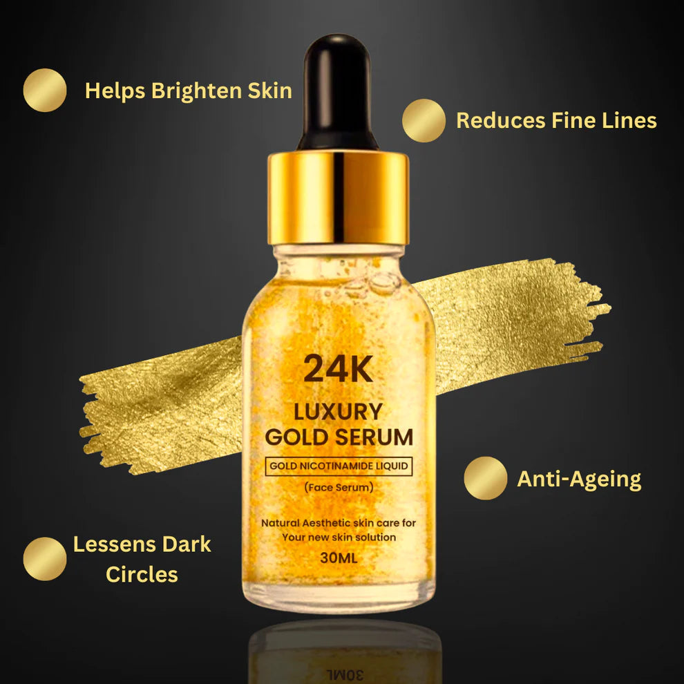 24K Gold Face Serum (Buy 1 Get 1 Free) - ⭐️⭐️⭐️⭐️⭐️ 4.9/5 Reviews