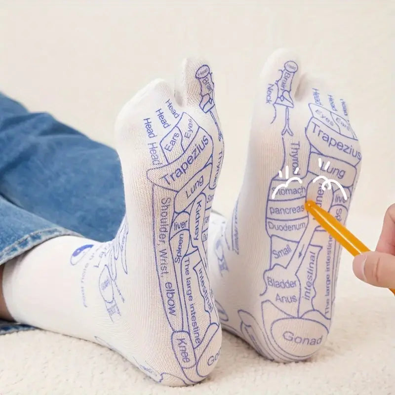 Foot Reflexology Socks (2 Socks + 1 Stick)