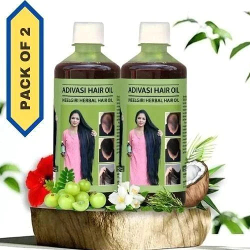 Adivasi Herbal Hair Oil (BUY 1 GET 1 FREE) (4.9/5 ⭐⭐⭐⭐⭐ 90,023+ BUY)
