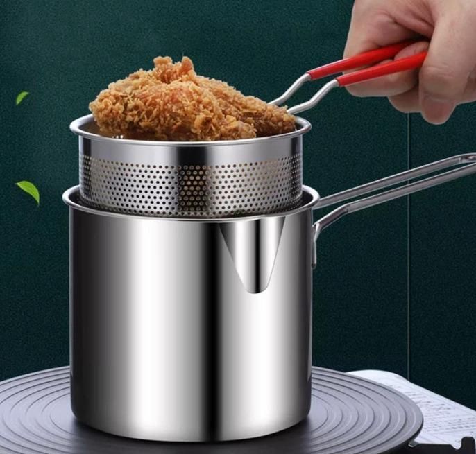 Stainless Steel Deep Frying Pot 1.5ltr