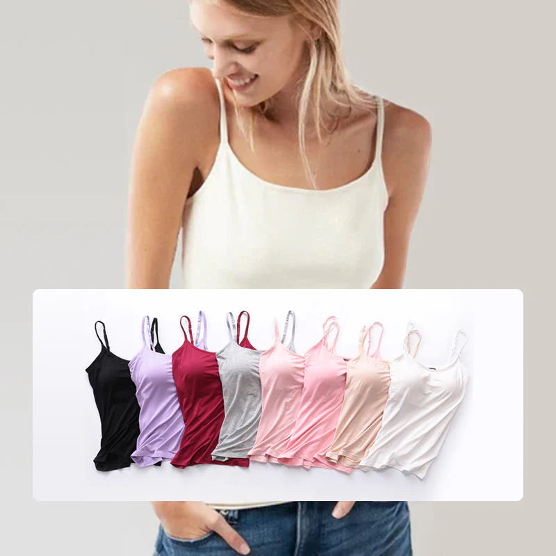 Core Flow Cami/Tank Top With Built-In Bra (Pack of 2)