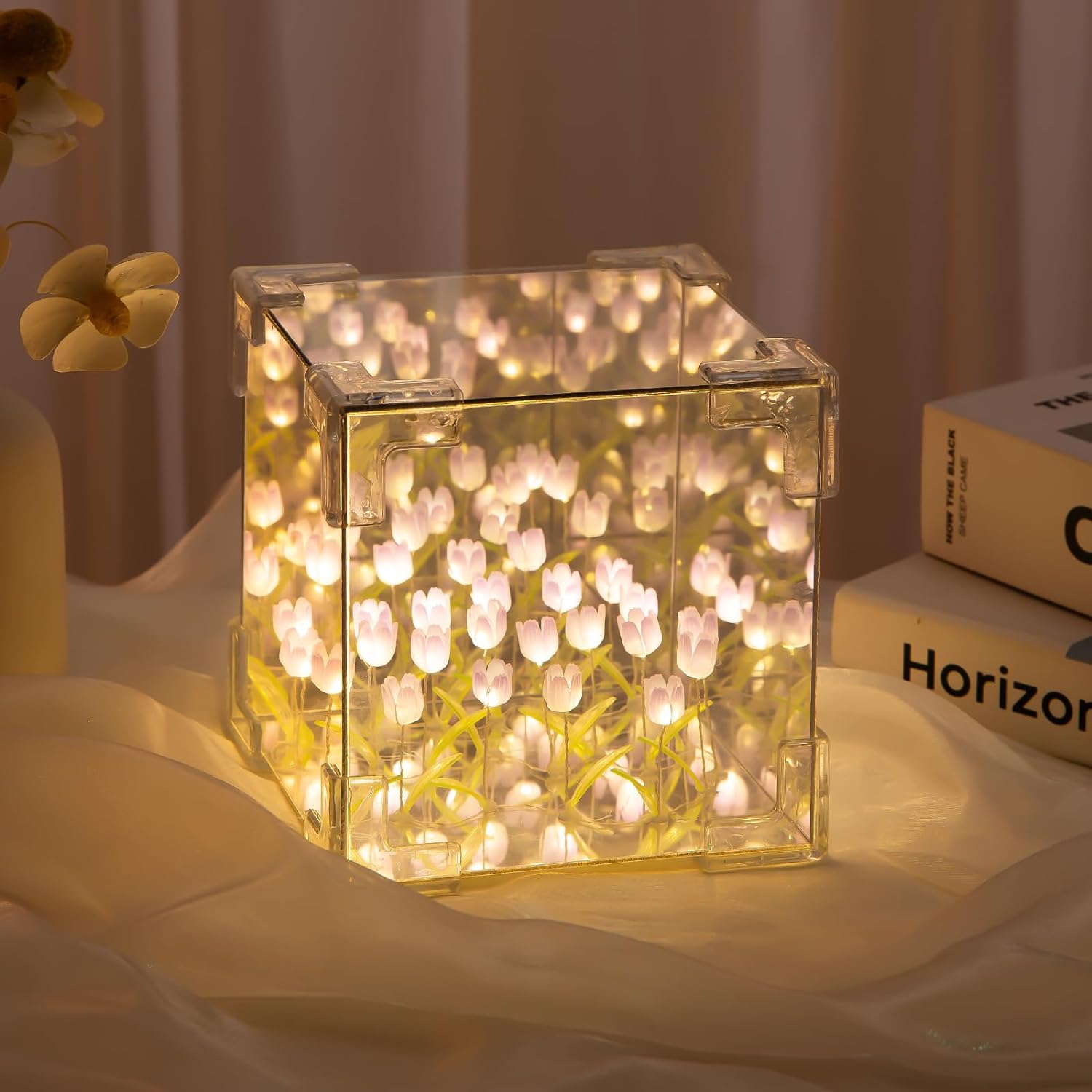 DIY Infinity Mirror Tulip Lamp