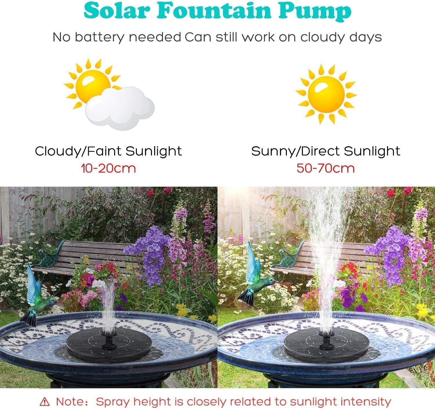 Solar Powered Floating Water Fountain