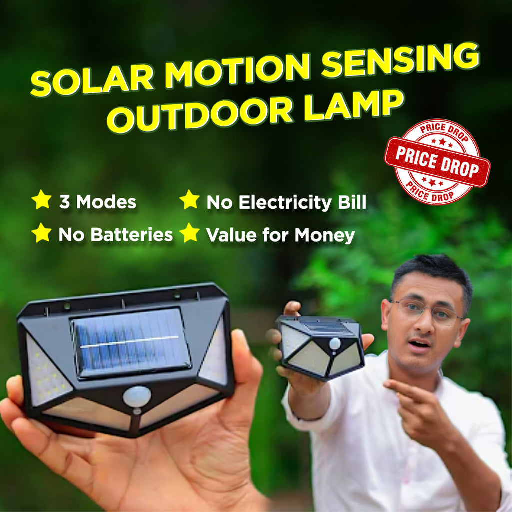 Solar Motion Sensing LED Light with 100 LEDs (Upgraded)