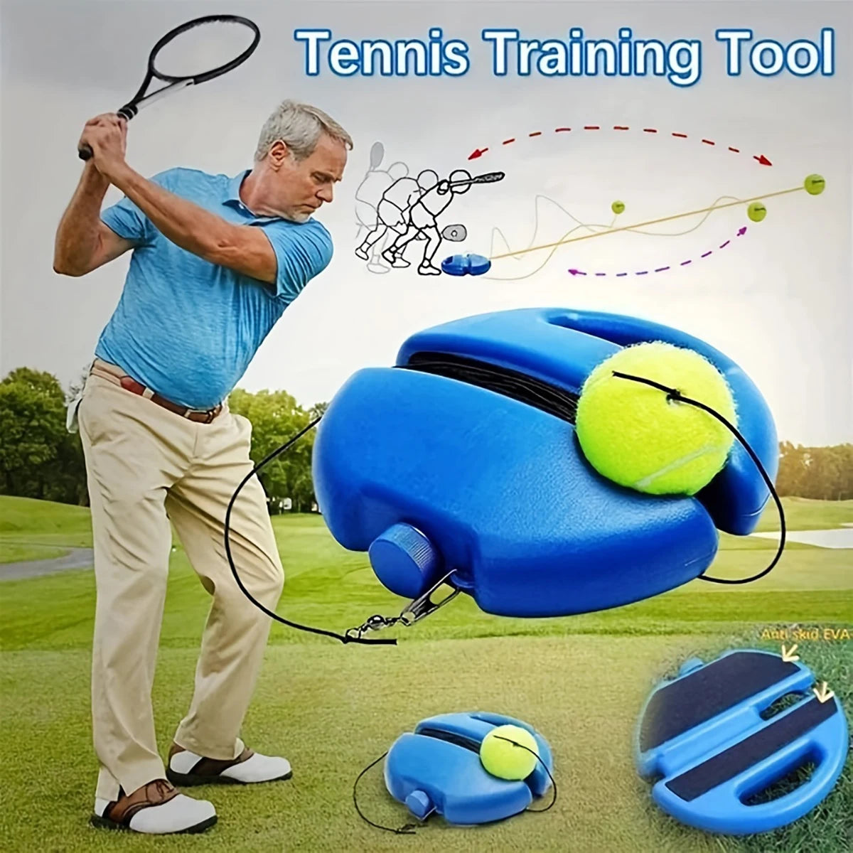 Self-Practice Tennis Trainer | For Tennis & Cricket