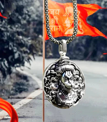 Men's Silver Chain with Hanuman Ji Pendant