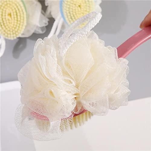 2 IN 1 LOOFAH & BRUSH WITH HANDLE