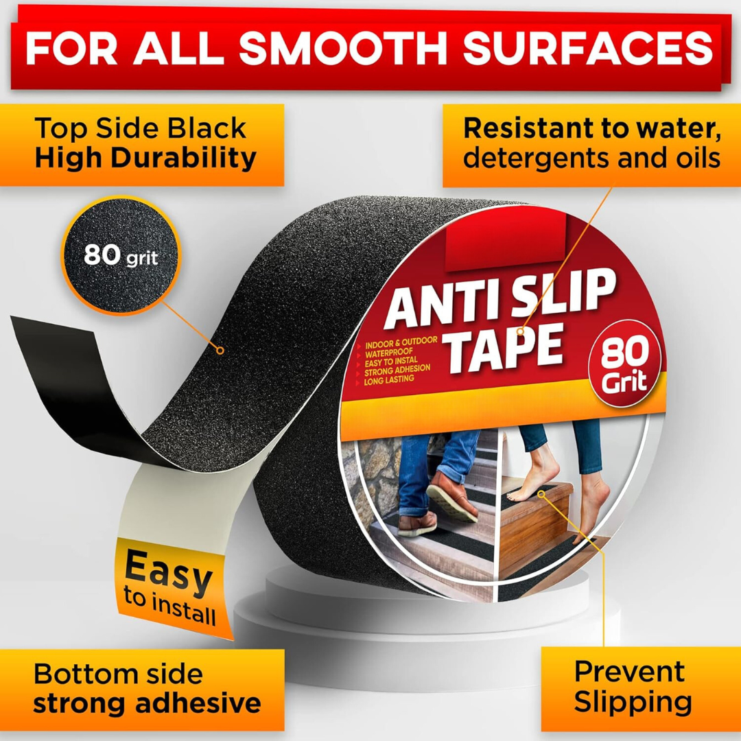 Anti Slip Adhesive Tape For Slippery Floors, Staircase (5 Meter x 2 inch)