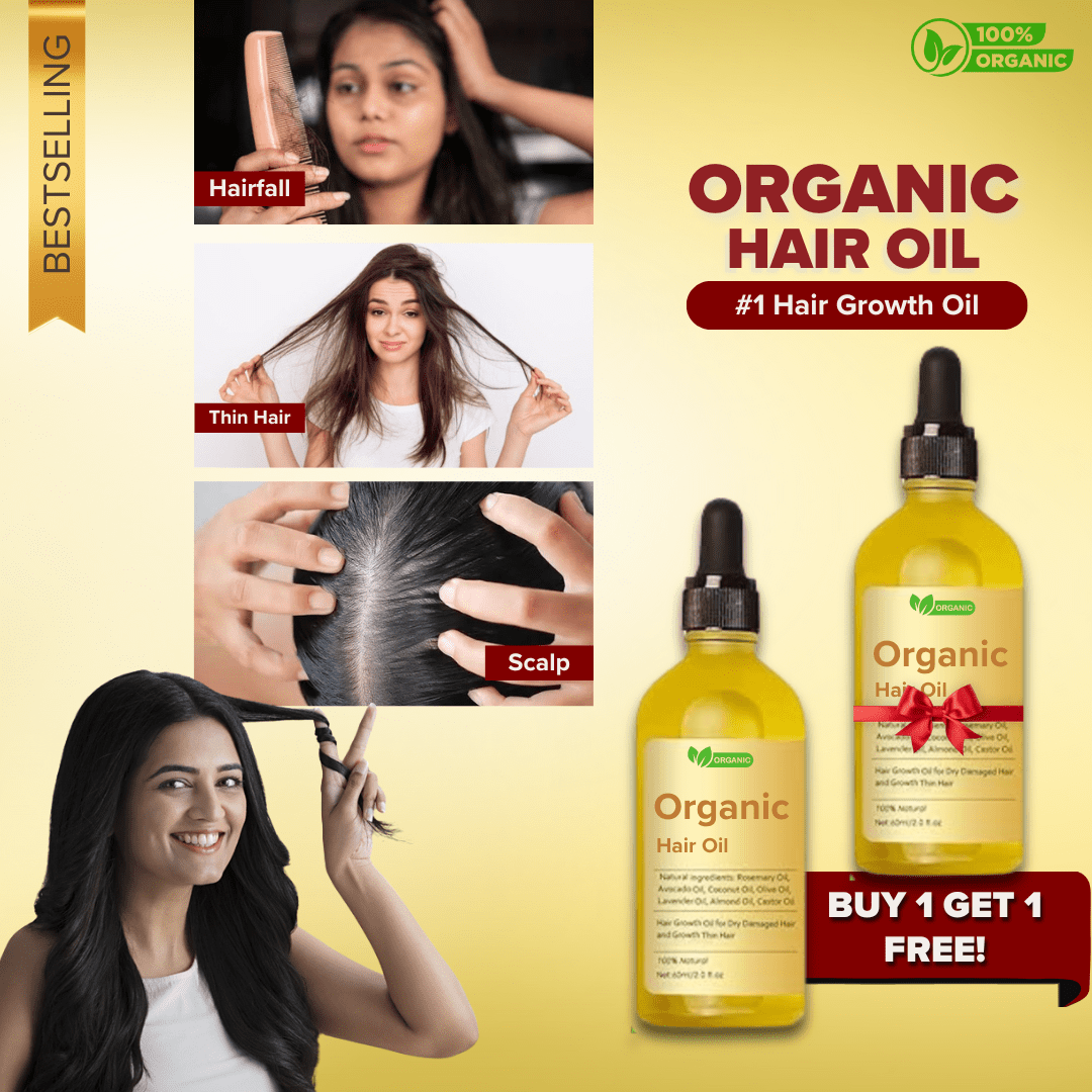 Organic Natural Hair Growth Oil | ⚡Buy 1 Get 1 Free⚡