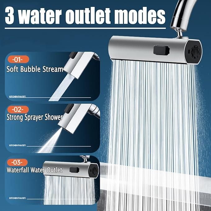 360° Waterfall Faucet Extender For Kitchen Sink